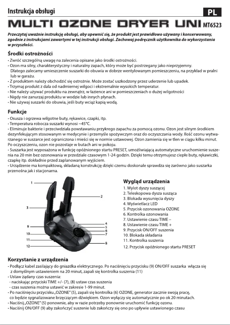 Page 1 de la notice Manuel utilisateur Media-Tech MT6523