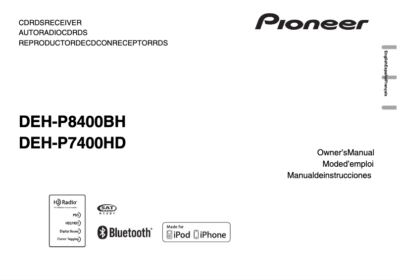 Página 1 del manual Manual de usuario Pioneer DEH-P8400BH