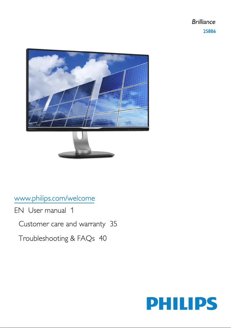 Página 1 del manual Manual de usuario Philips 258B6