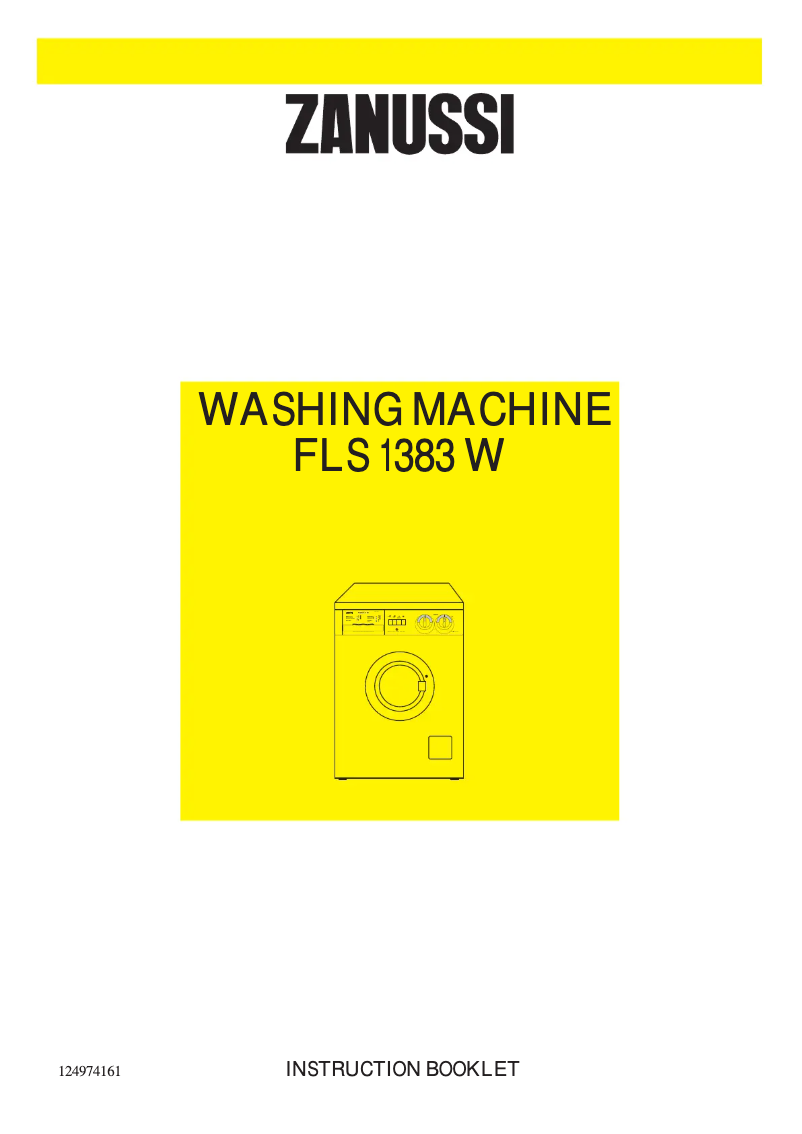 Page 1 de la notice Manuel utilisateur Zanussi FLS 1383 W