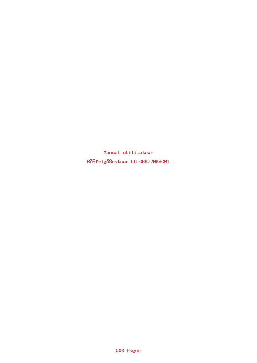 Image de la première page du manuel de l'appareil GBB72MBVCN1