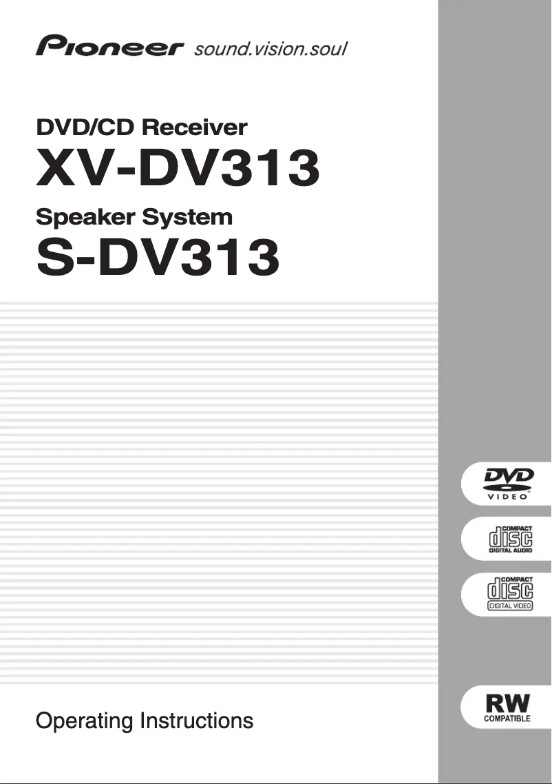 Page 1 de la notice Manuel utilisateur Pioneer DCS-313