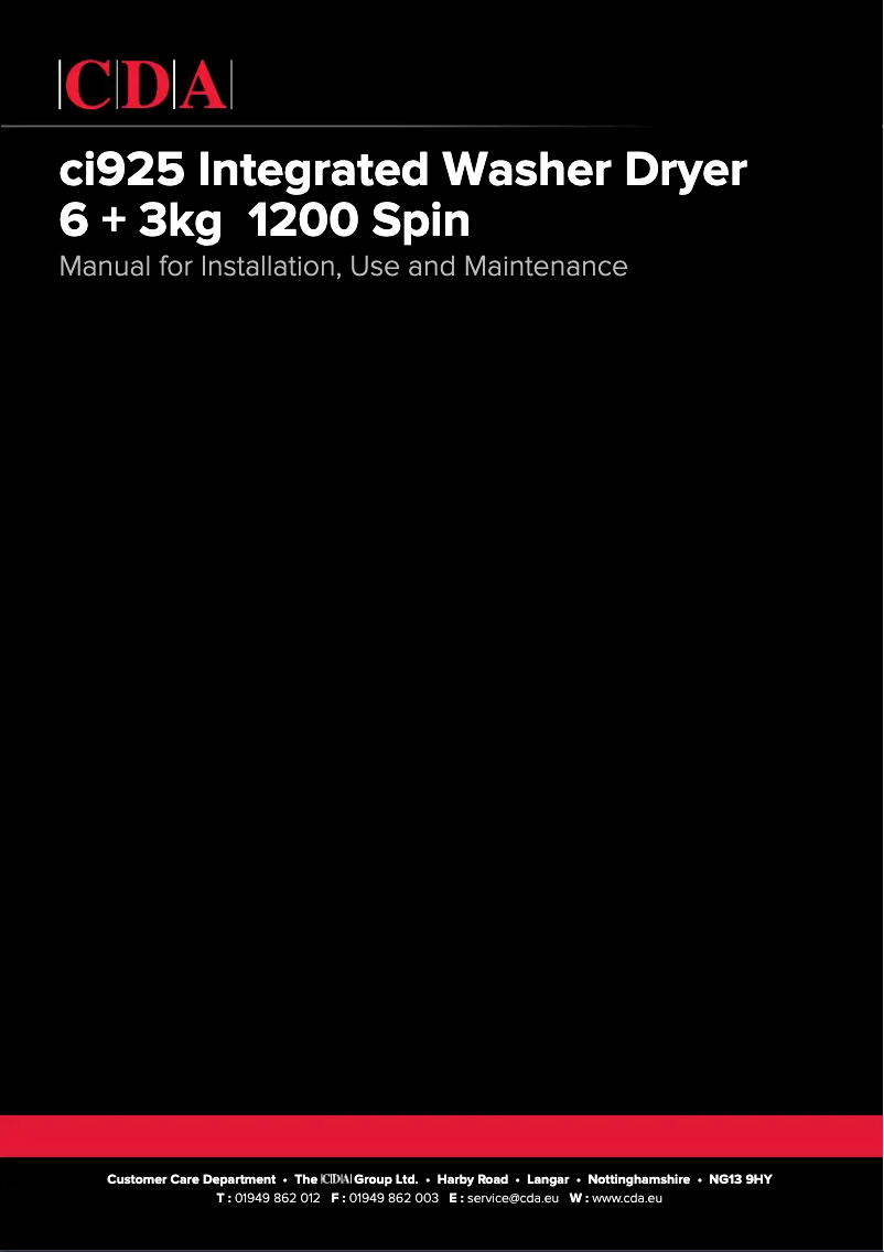 Página 1 del manual Manual de usuario CDA ci925