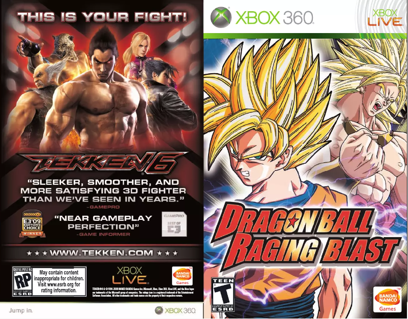 Page 1 de la notice Manuel utilisateur Microsoft Dragon Ball Z - Raging Blast (Xbox 360)