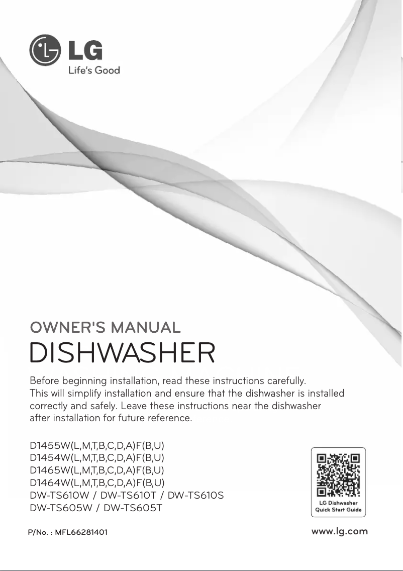 Page 1 de la notice Manuel utilisateur LG D1454TF