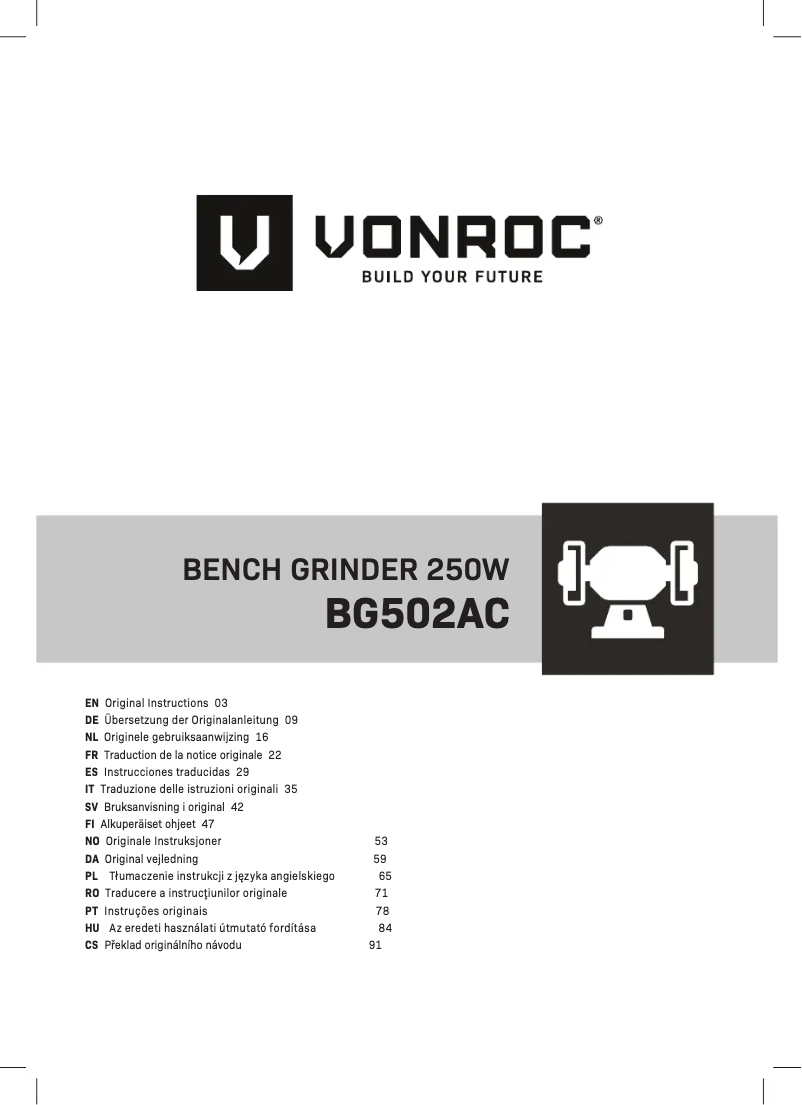 Página 1 del manual Manual de usuario Vonroc BG502AC