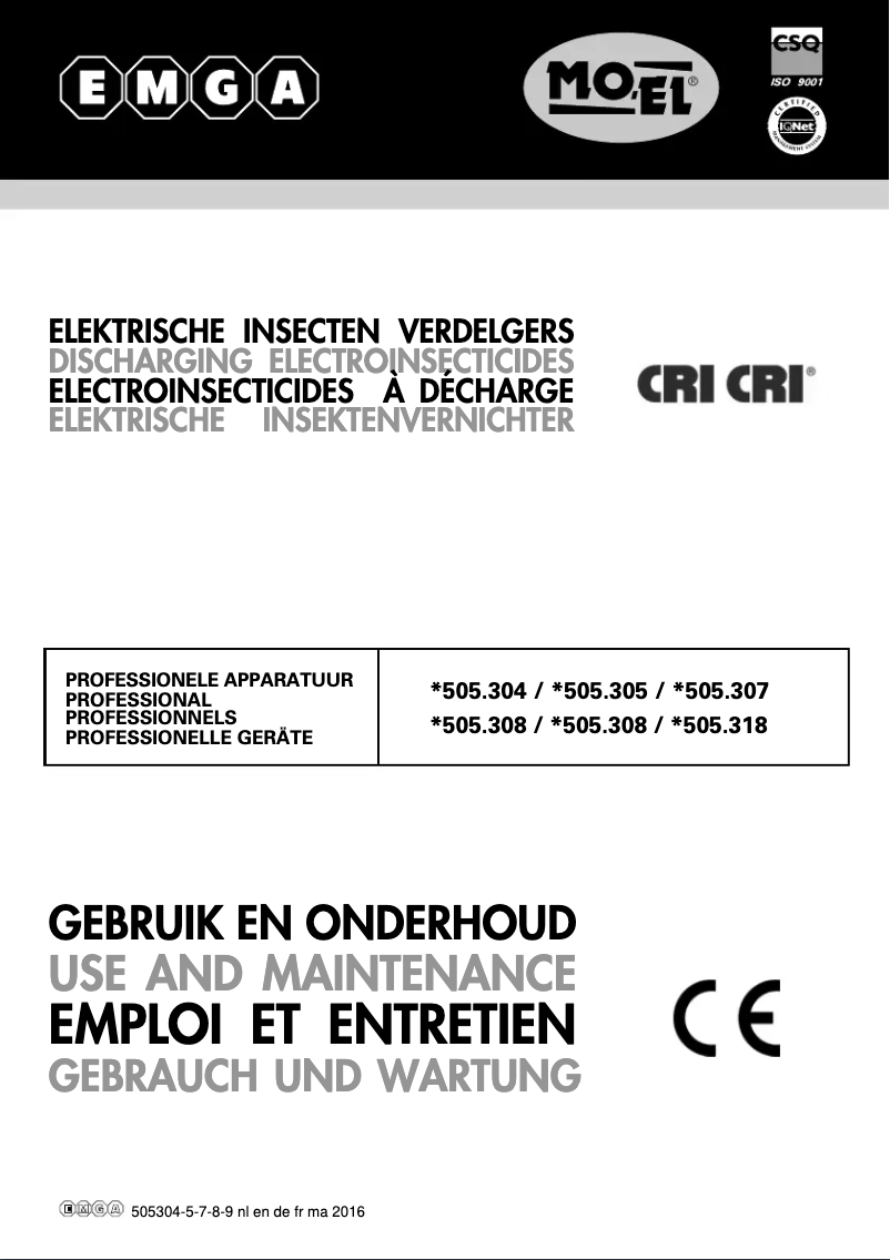 Page 1 de la notice Manuel utilisateur MO-EL Cri-Cri 505304