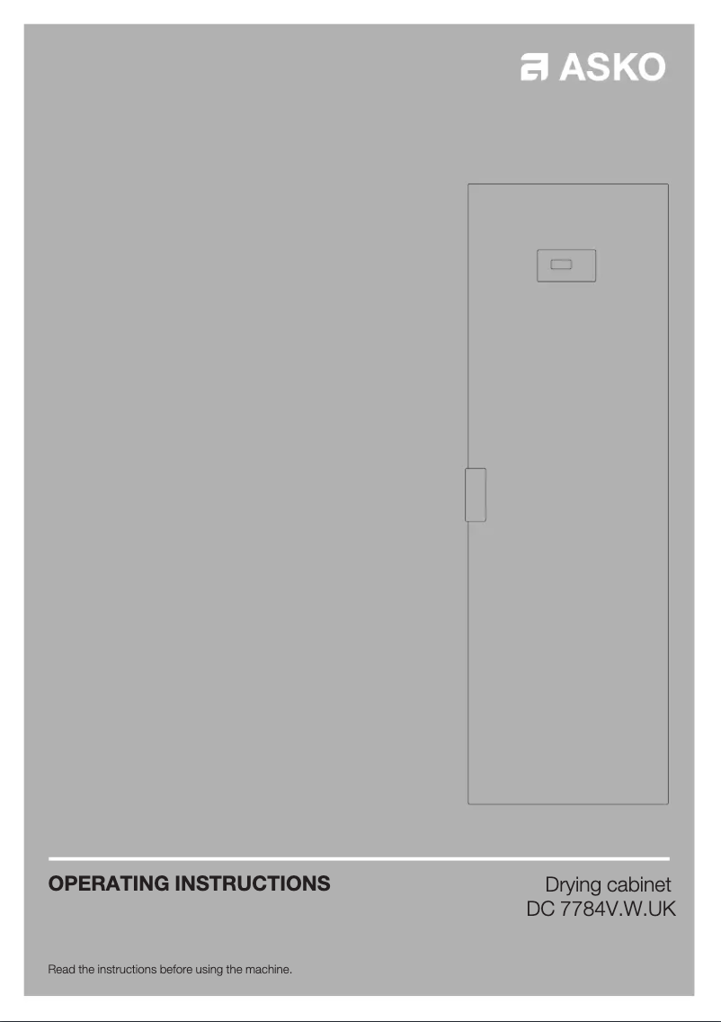 Page 1 de la notice Manuel utilisateur Asko DC7784V.W.UK