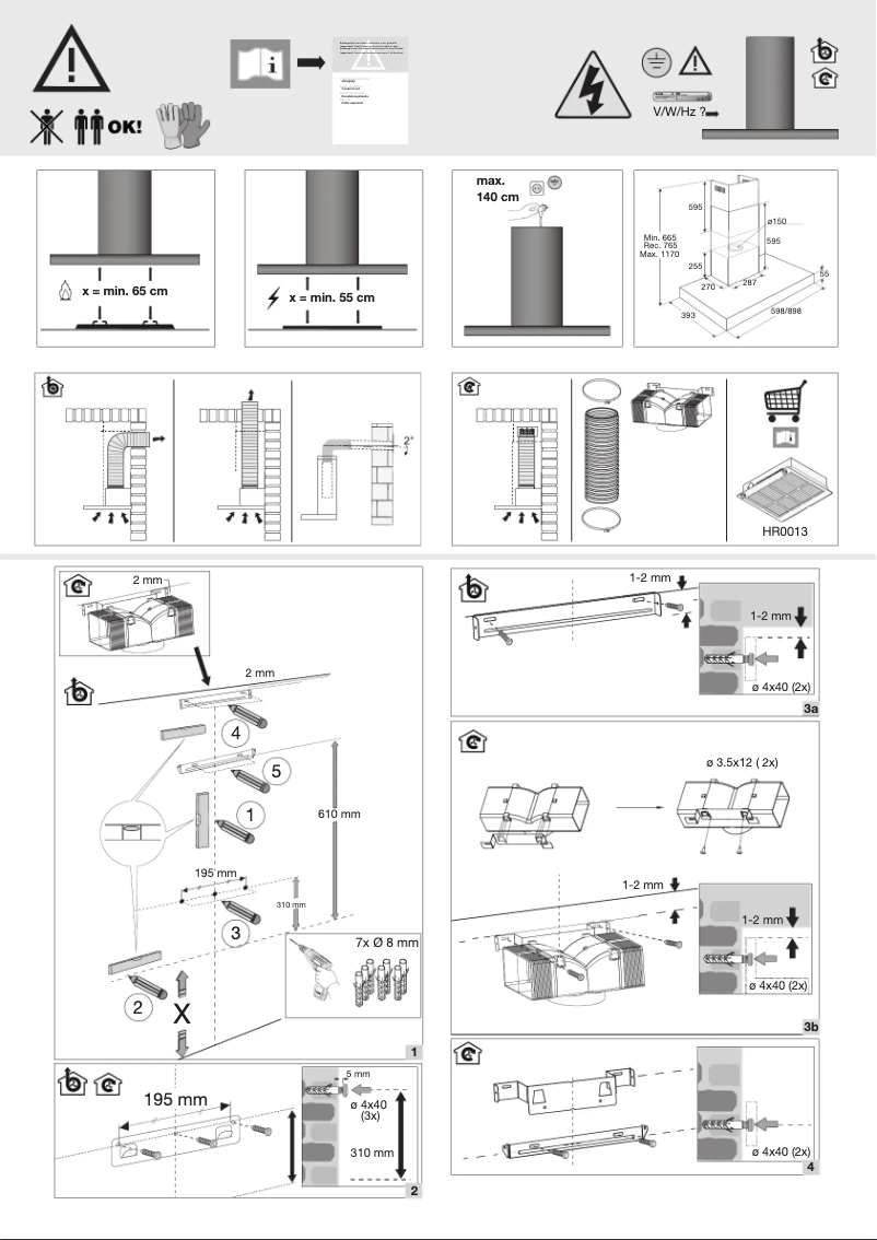 Page 1 de la notice Guide d'installation Etna AB390ZT