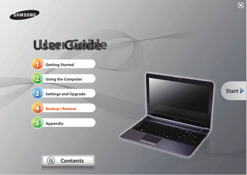 Page 1 de la notice Manuel utilisateur Samsung NP-RV520E