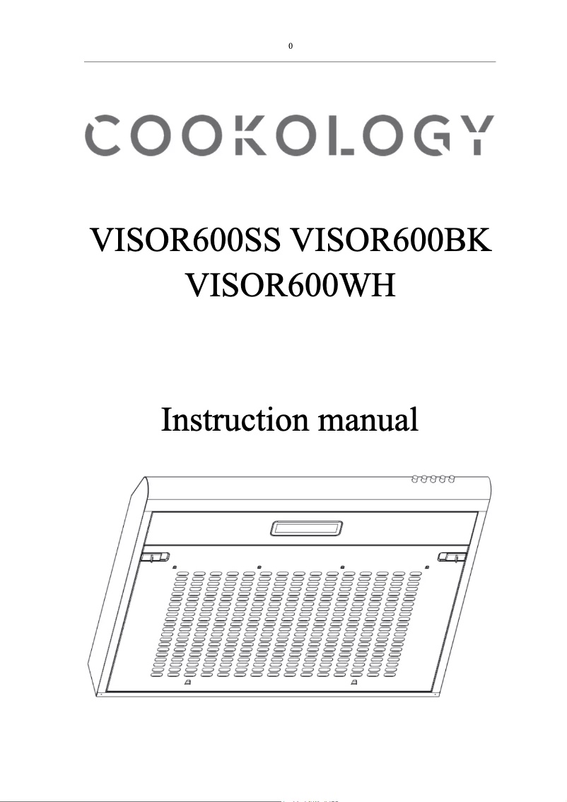 Page 1 de la notice Manuel utilisateur Cookology VISOR600SS