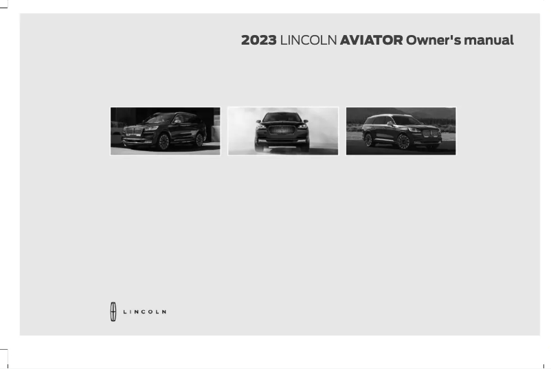 Page 1 de la notice Manuel utilisateur Lincoln Aviator (2023)