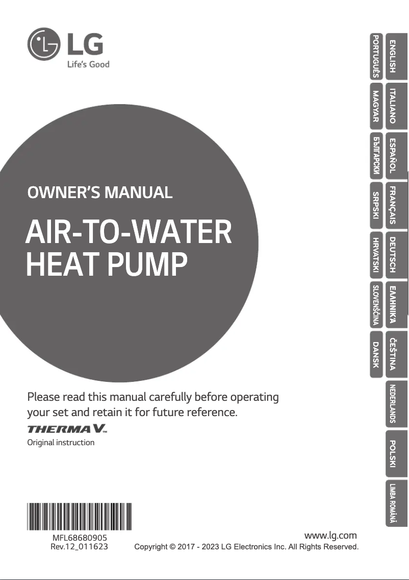 Page 1 of the manual User Manual LG HN1600MB