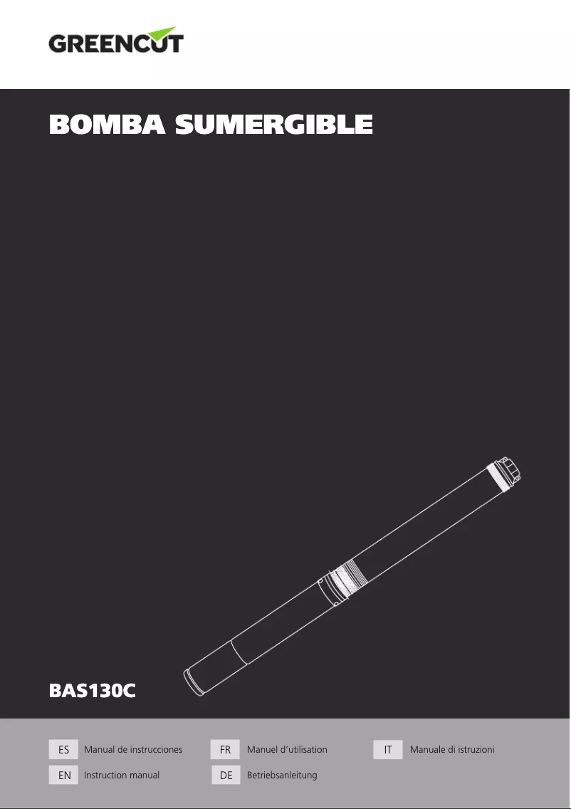 Page 1 de la notice Manuel utilisateur Greencut BAS130C