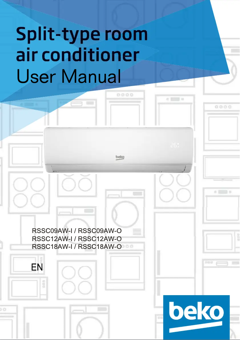 Page 1 de la notice Manuel utilisateur Beko RSSC09AW-O
