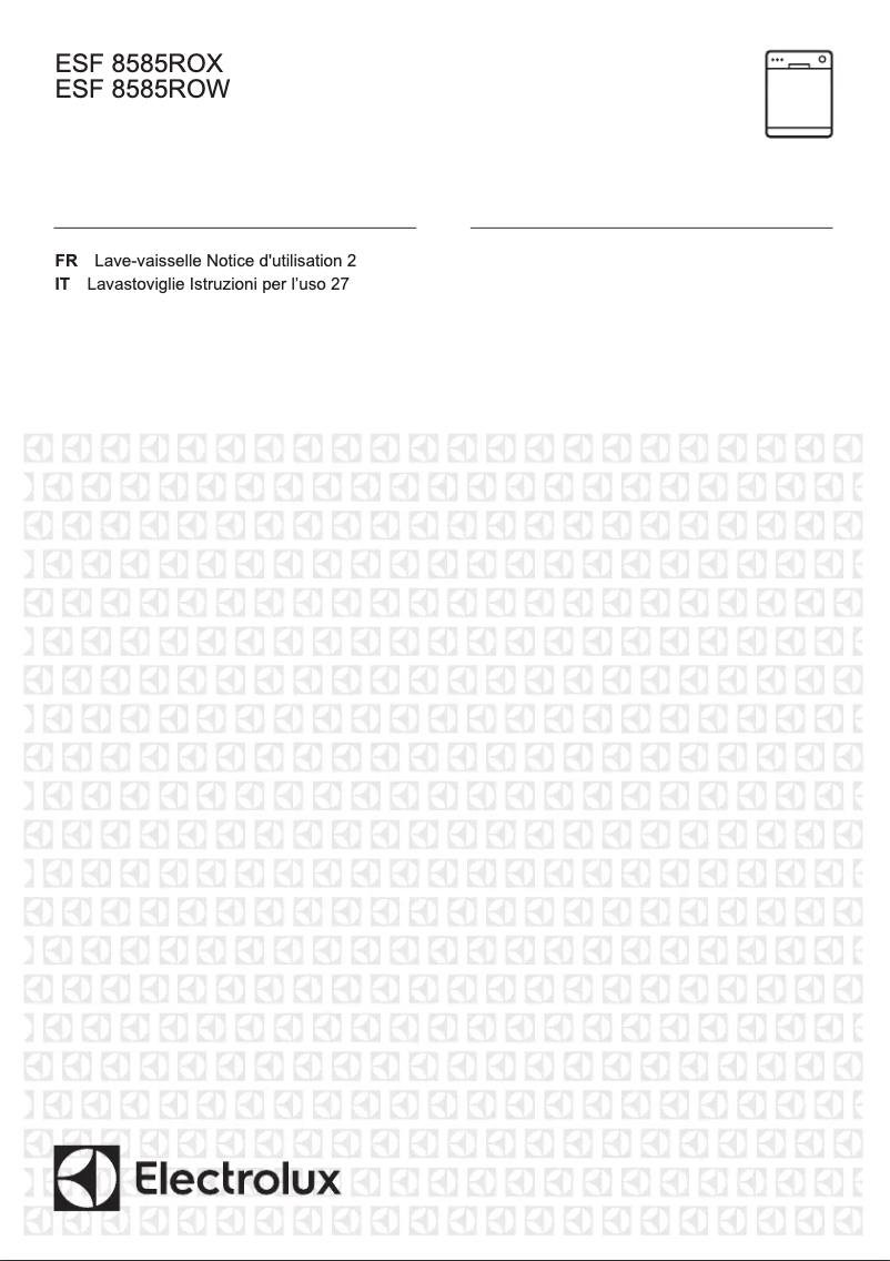 Page 1 de la notice Manuel utilisateur Electrolux ESF8585ROX