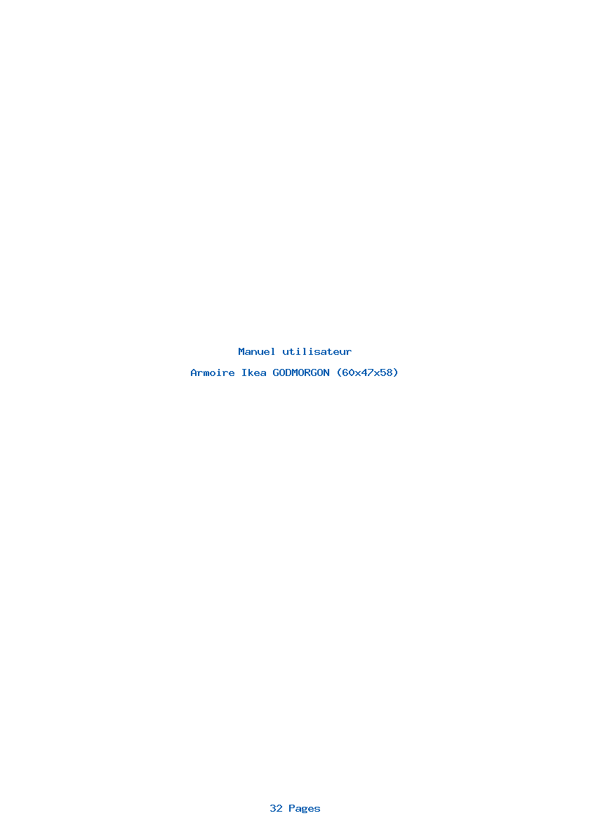 Page 1 de la notice Manuel utilisateur Ikea GODMORGON (60x47x58)