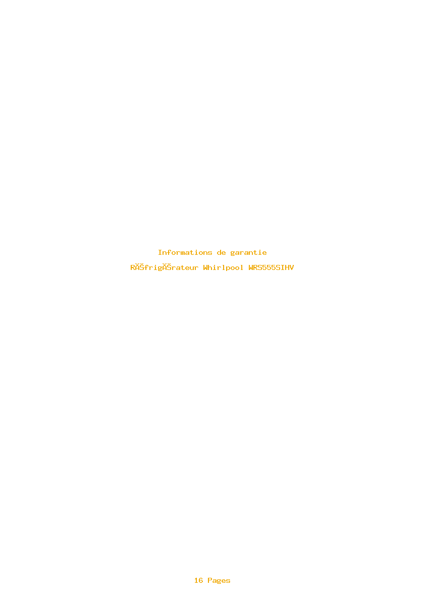 Image de la première page du manuel de l'appareil WRS555SIHV
