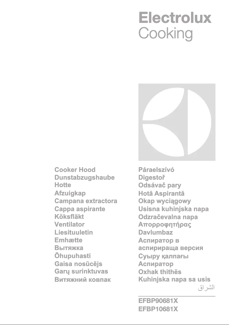 Página 1 del manual Manual de usuario Electrolux EFBP10681X