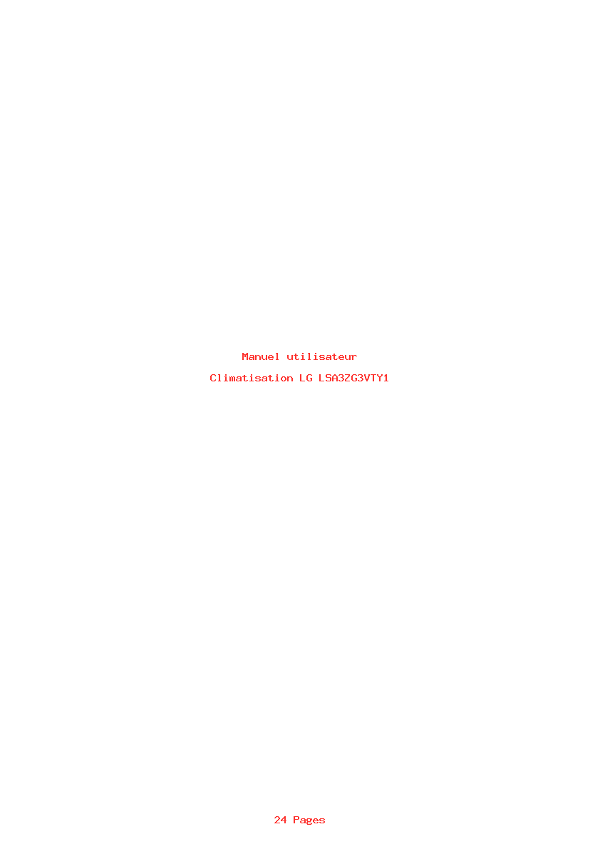 Image de la première page du manuel de l'appareil LSA3ZG3VTY1