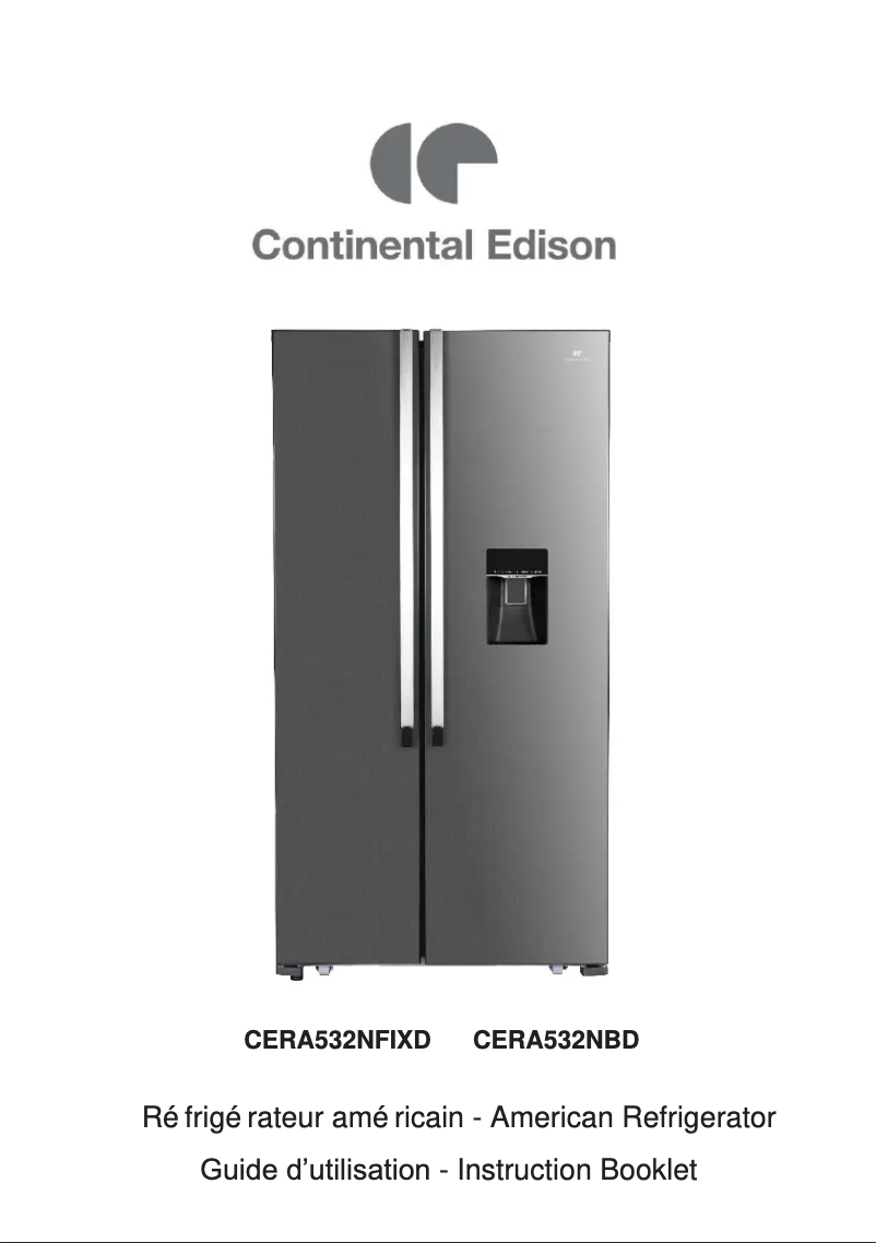 Page 1 de la notice Manuel utilisateur Continental Edison CERA532NFIXD