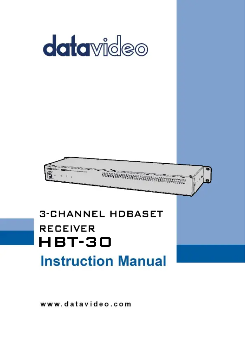 Page 1 de la notice Manuel utilisateur DataVideo HBT-30