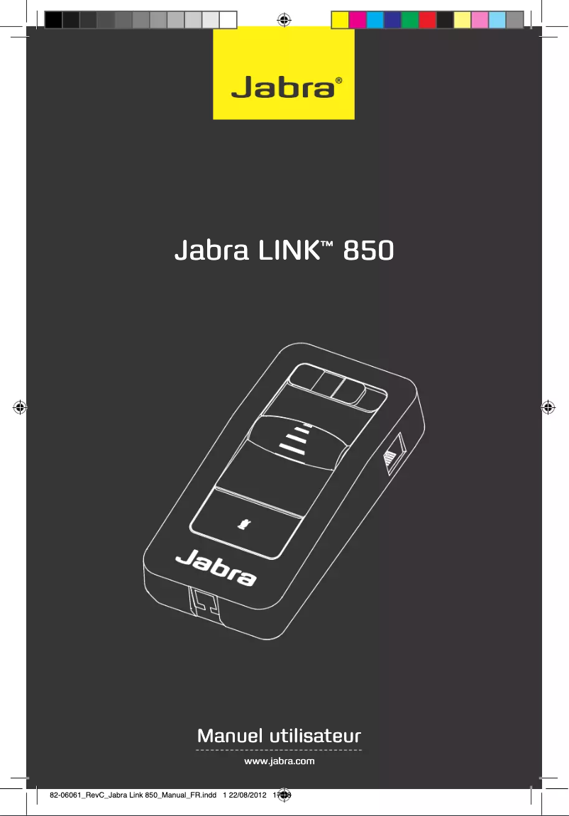 Page 1 de la notice Manuel utilisateur Jabra Link 850
