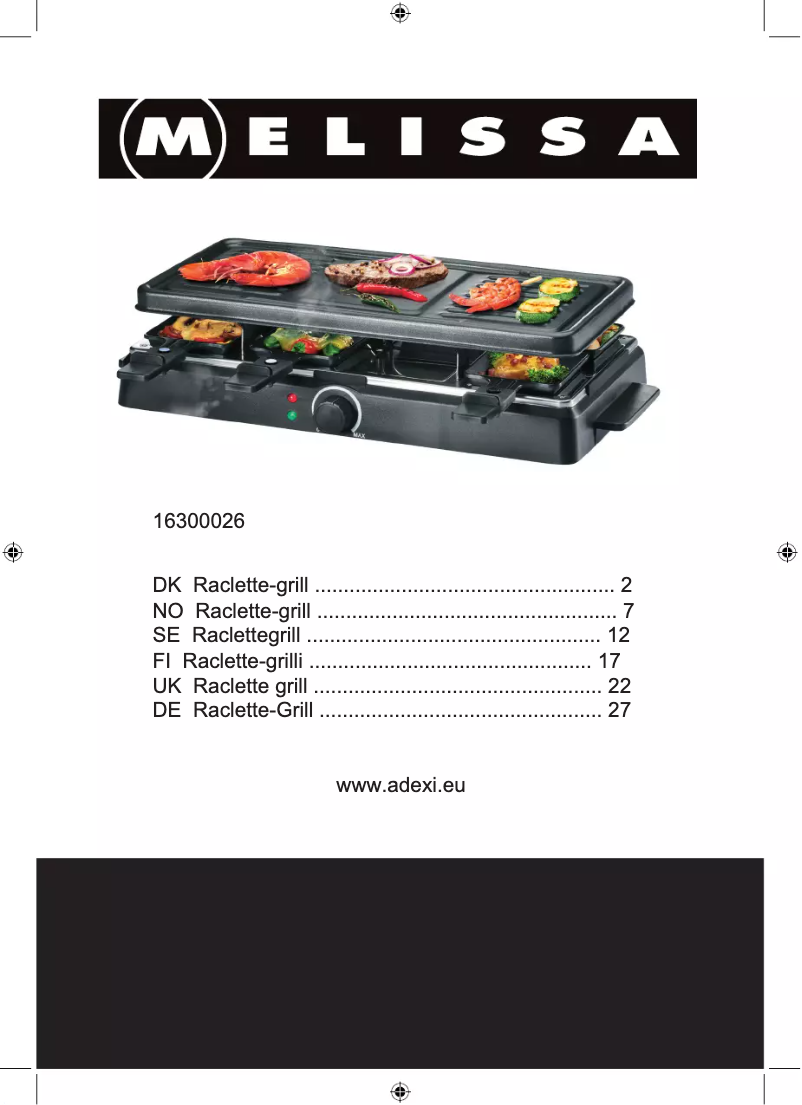 Page 1 de la notice Manuel utilisateur Melissa 16300026