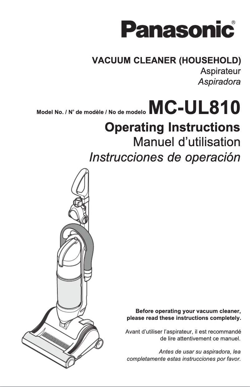 Página 1 del manual Manual de usuario Panasonic Jetturn MCUL810