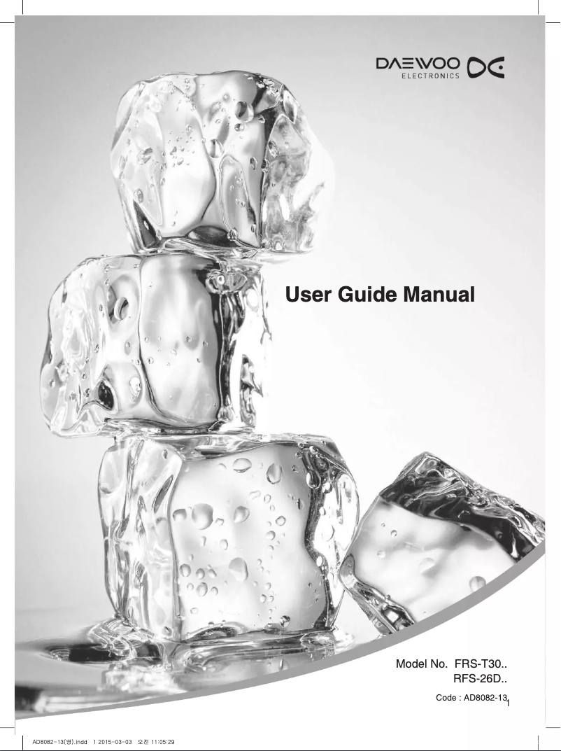 Page 1 de la notice Manuel utilisateur Daewoo MFRS-T30H3