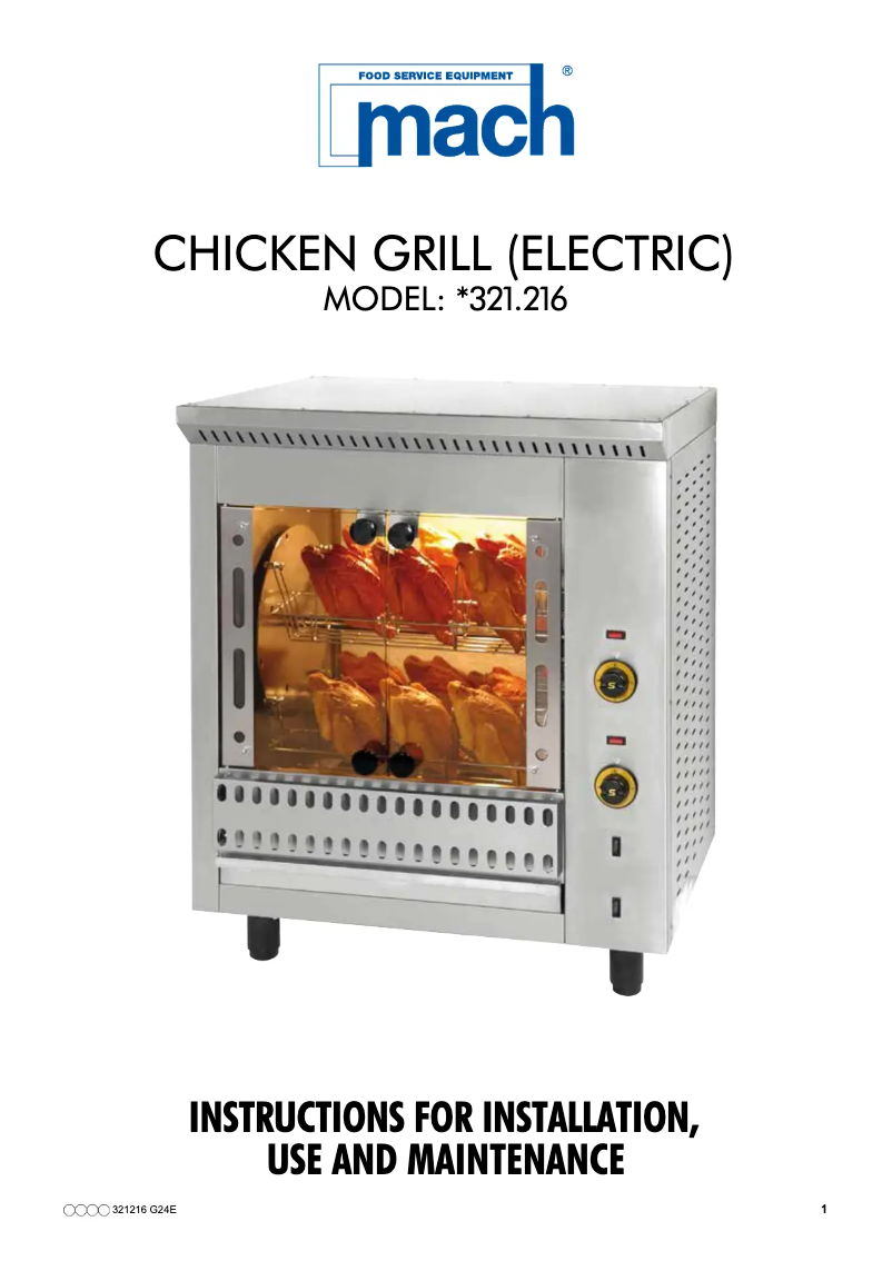 Page 1 de la notice Manuel utilisateur Mach 321216