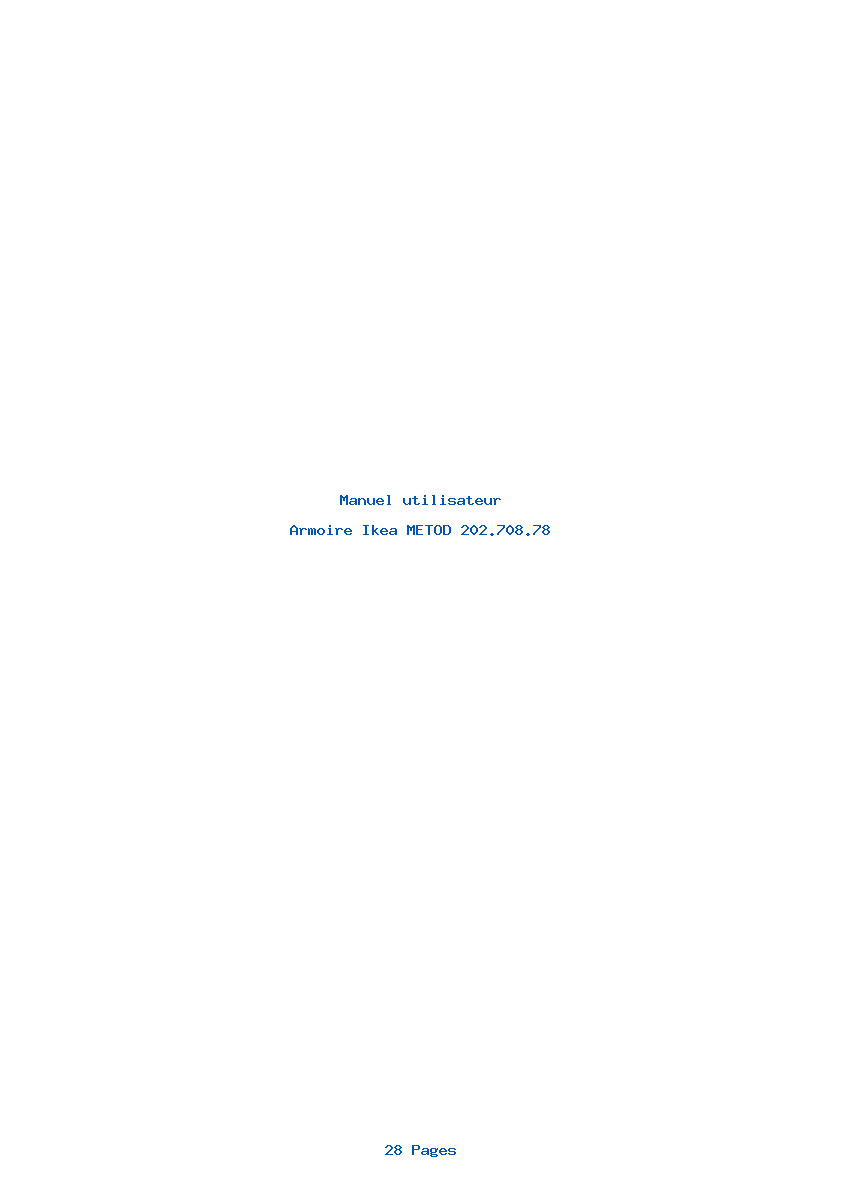 Page 1 de la notice Manuel utilisateur Ikea METOD 202.708.78