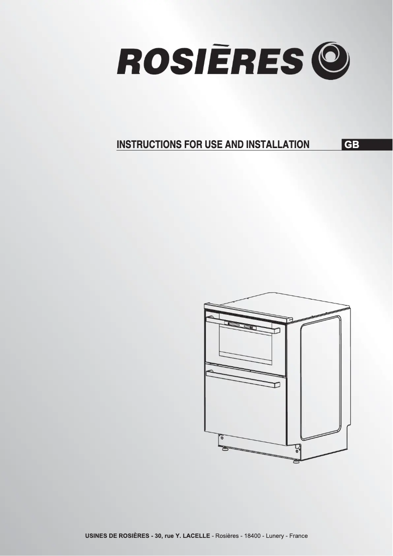Page 1 de la notice Manuel utilisateur Rosieres R2IN1X