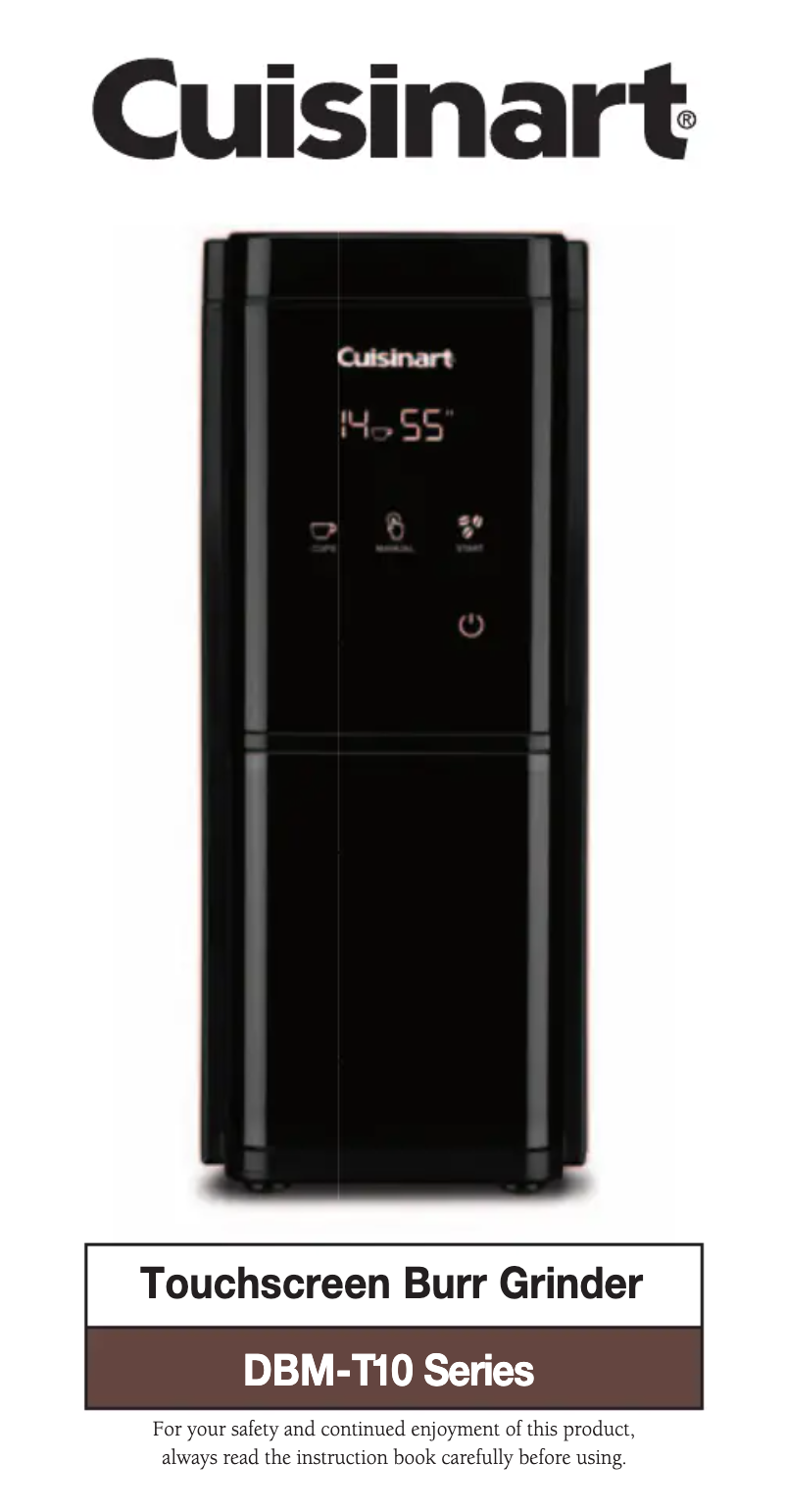 Page 1 de la notice Manuel utilisateur Cuisinart DBM-T10