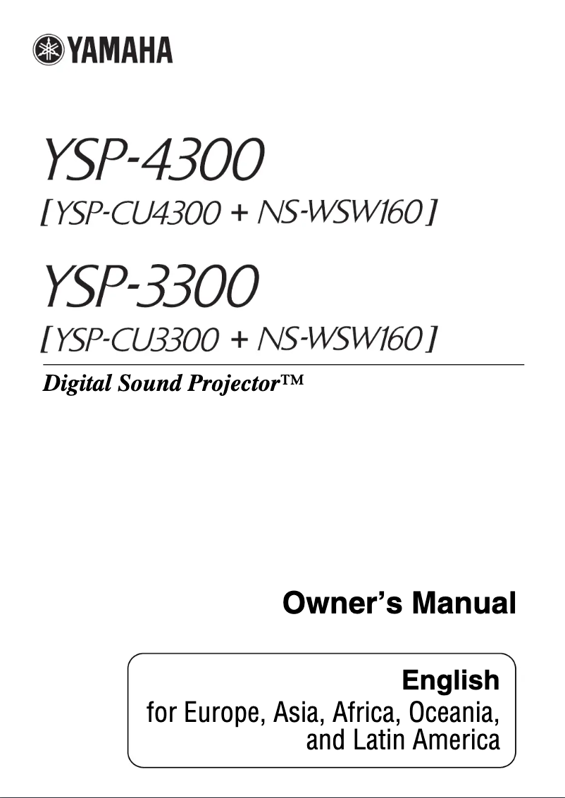 Page 1 de la notice Manuel utilisateur Yamaha YSP-4300