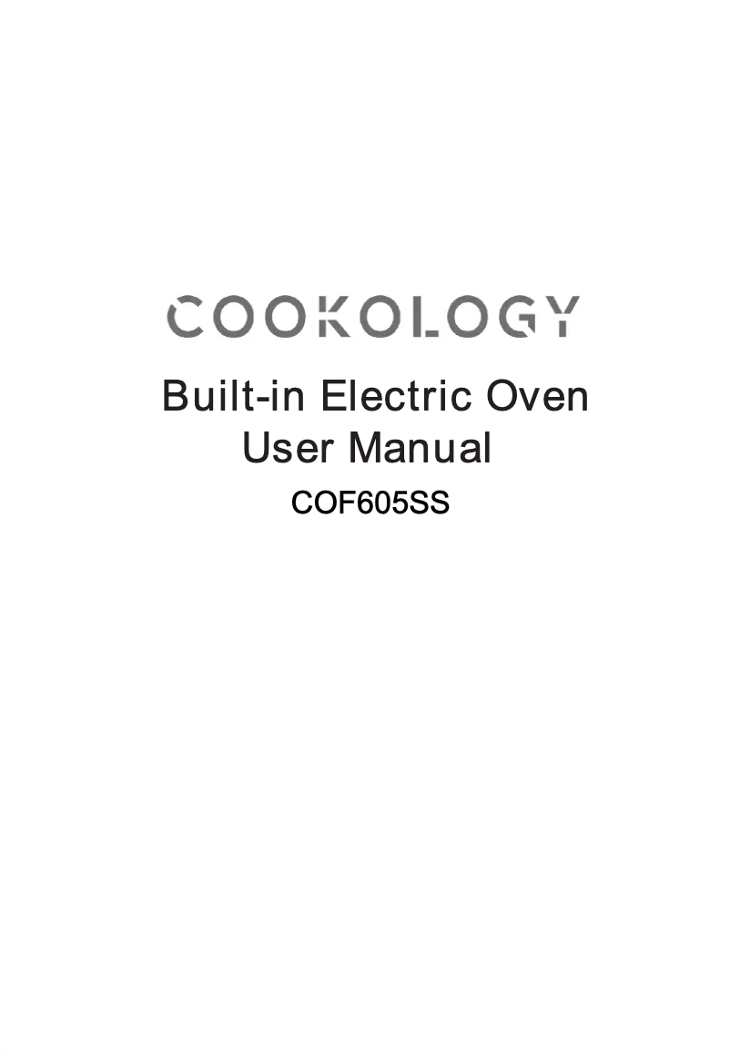 Page 1 de la notice Manuel utilisateur Cookology COF605SS