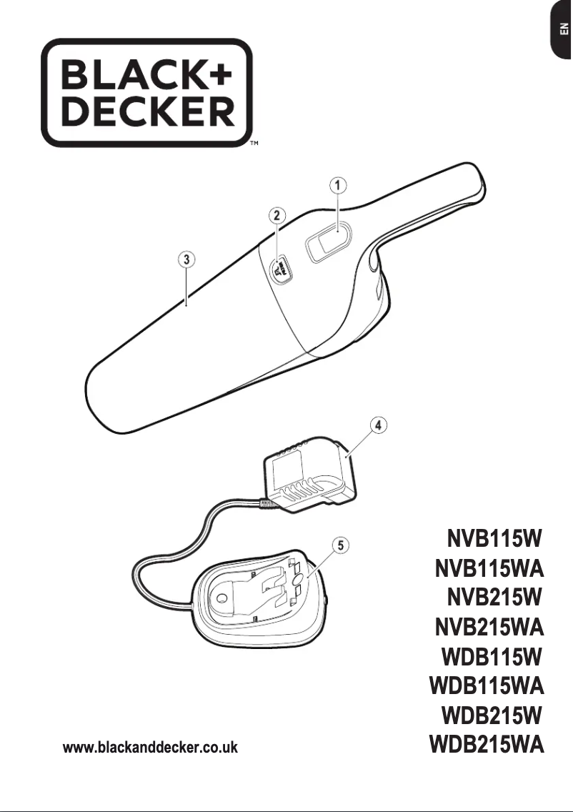 Page n°1 - Manuel utilisateur Black & Decker WDB115W