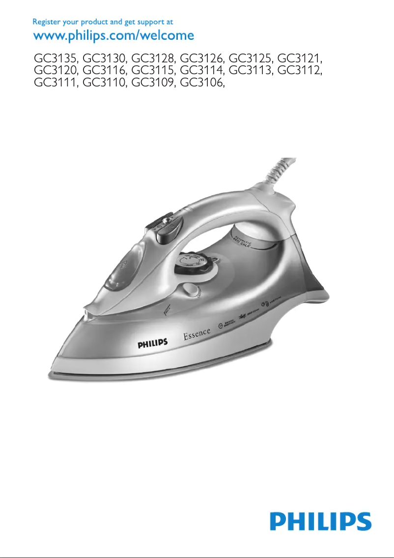 Page 1 of the manual User Manual Philips Essence GC3121