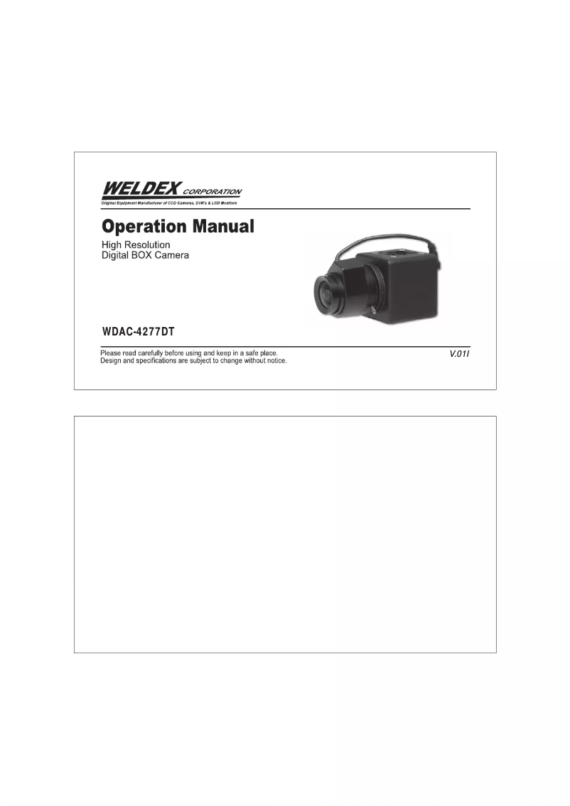 Page 1 de la notice Manuel utilisateur Weldex WDAC-4277C