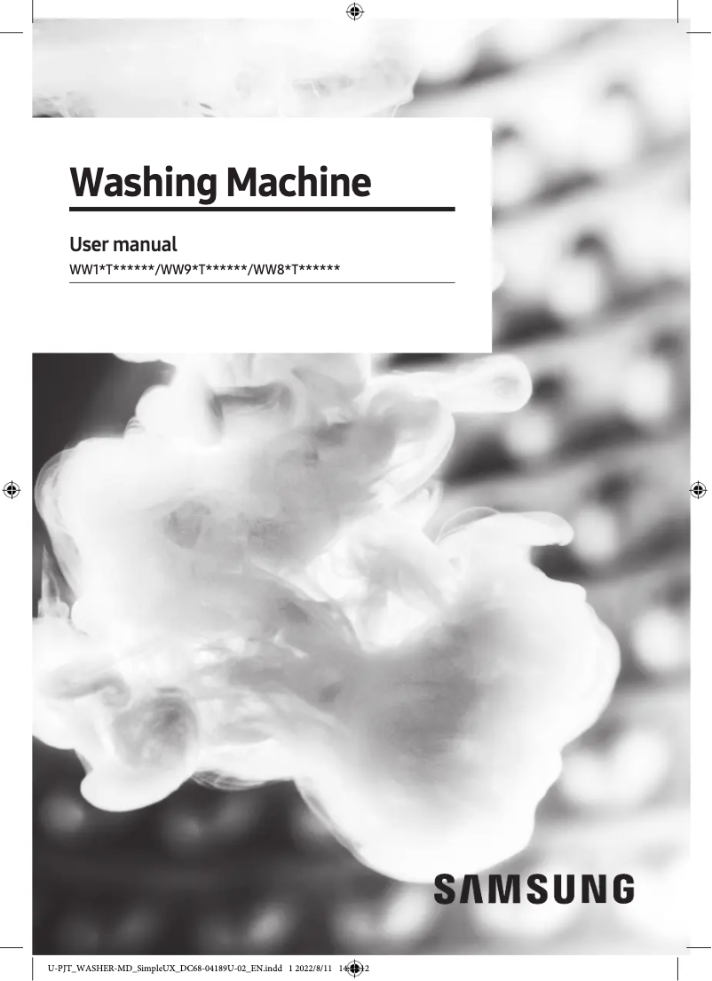 Página 1 del manual Manual de usuario Samsung WW80T554DAN