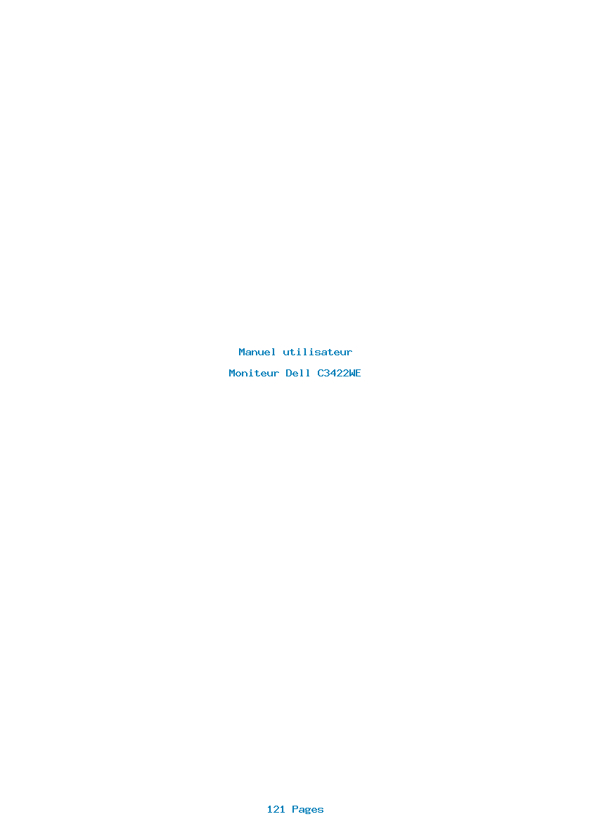 Page 1 de la notice Manuel utilisateur Dell C3422WE