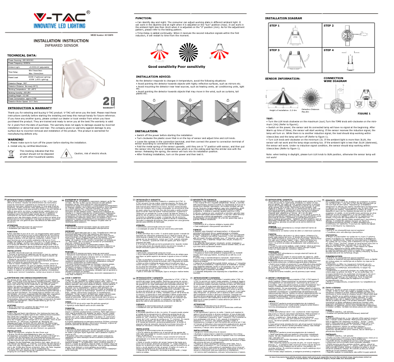 Página 1 del manual Manual de usuario V-TAC VT-8092
