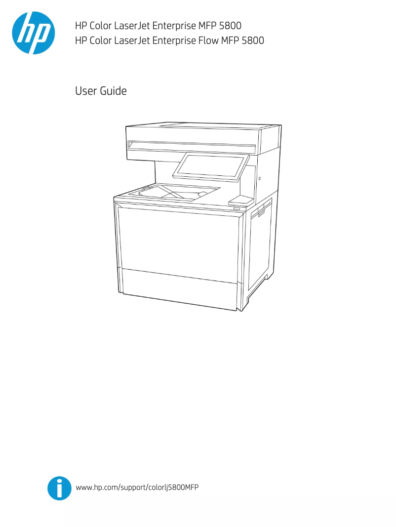 Página 1 del manual Manual de usuario HP HP Color LaserJet Enterprise Flow MFP 5800