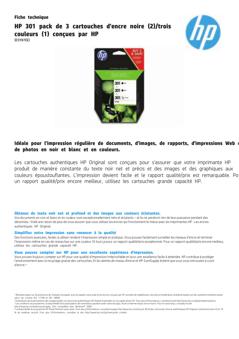 Page 1 of the manual User Manual HP E5Y87EE