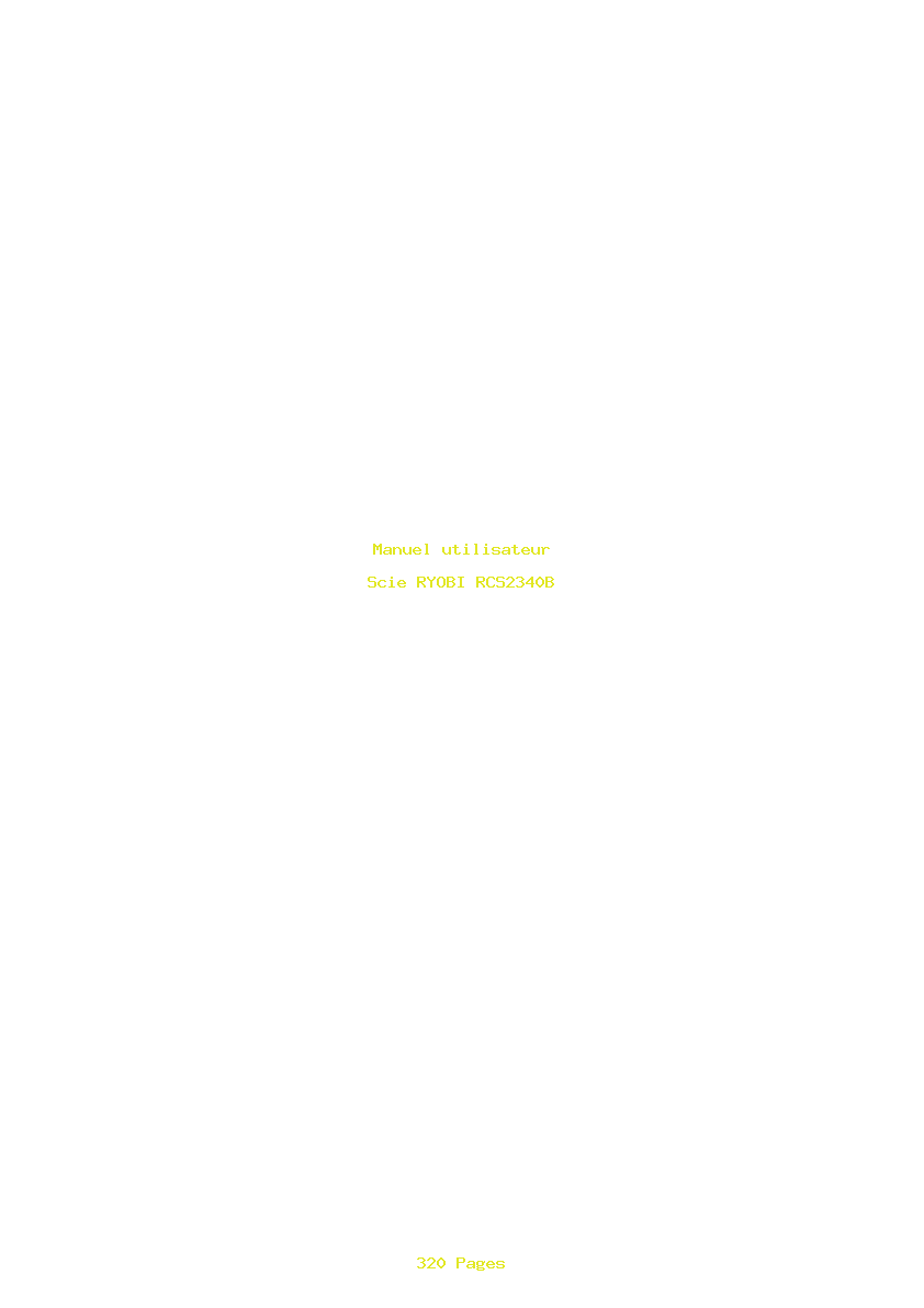 Page 1 de la notice Manuel utilisateur RYOBI RCS2340B