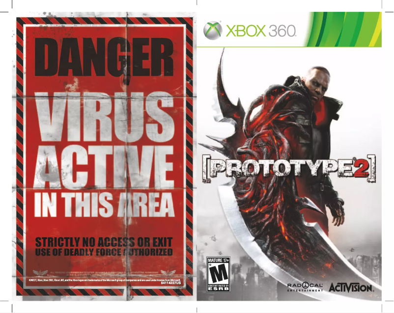 Page 1 de la notice Manuel utilisateur Microsoft Prototype 2 (Xbox 360)