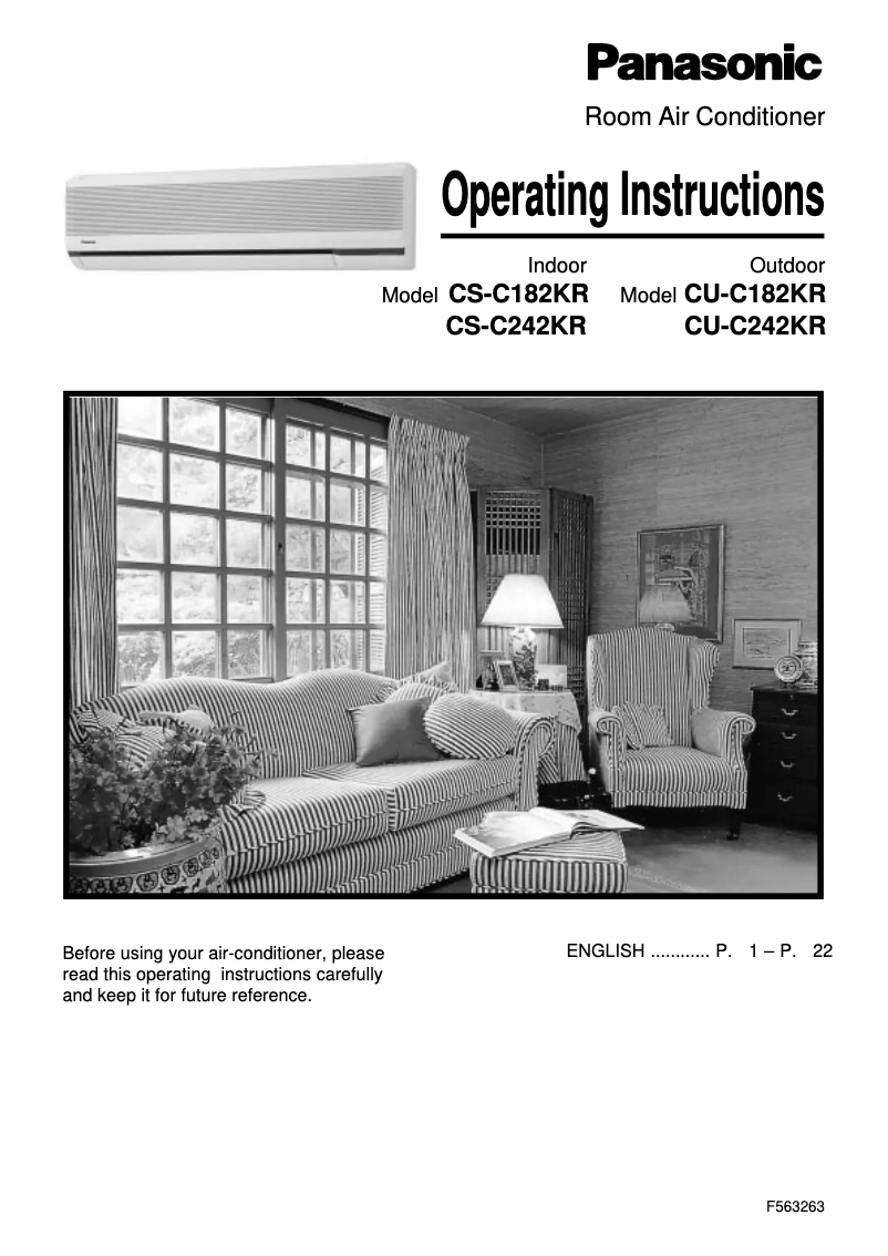 Page 1 de la notice Manuel utilisateur Panasonic CU-C242KR