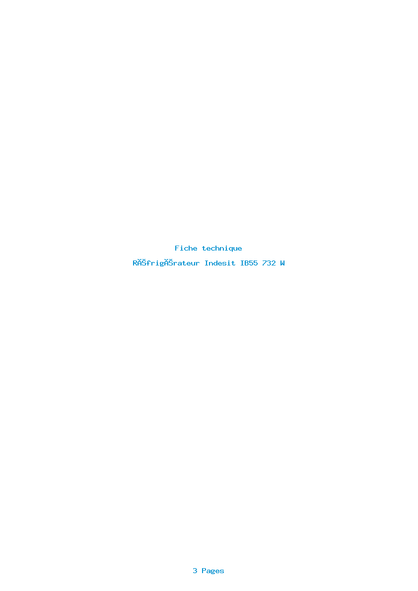 Image de la première page du manuel de l'appareil IB55 732 W