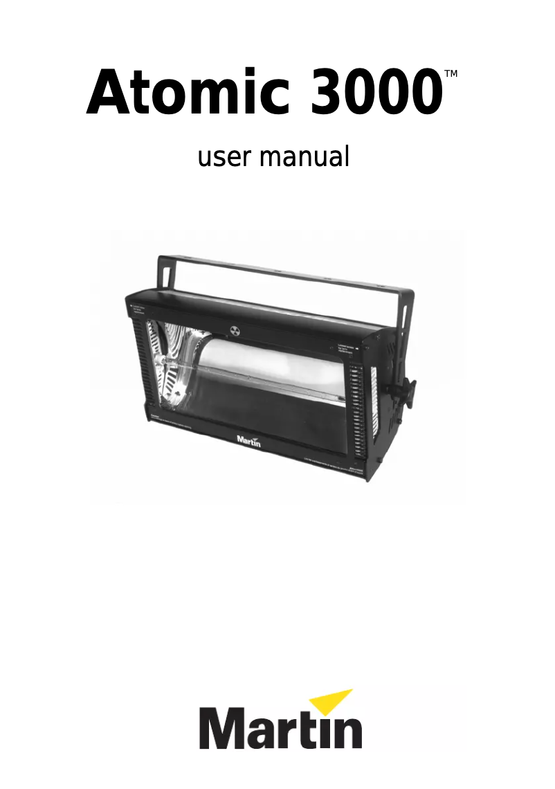Page 1 de la notice Manuel utilisateur Martin Atomic 3000