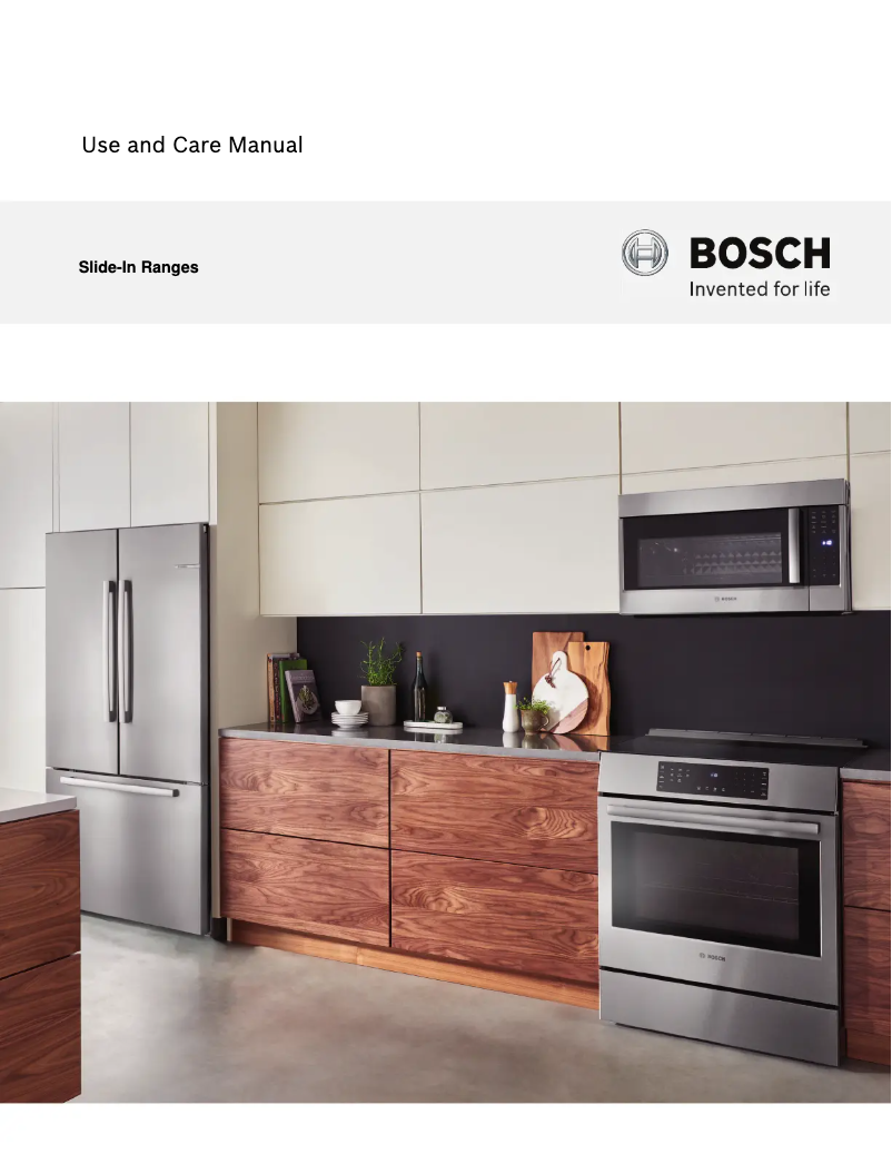 Page 1 of the manual User Manual Bosch HII8056C